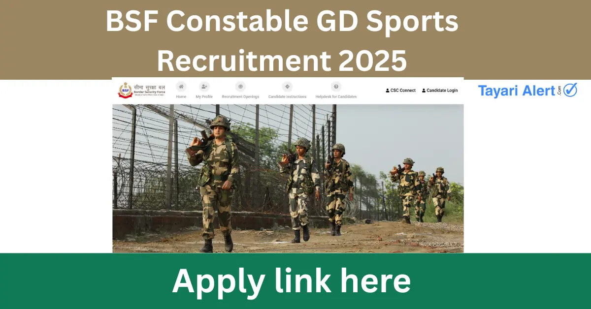 BSF Constable GD Sports Recruitment 2025