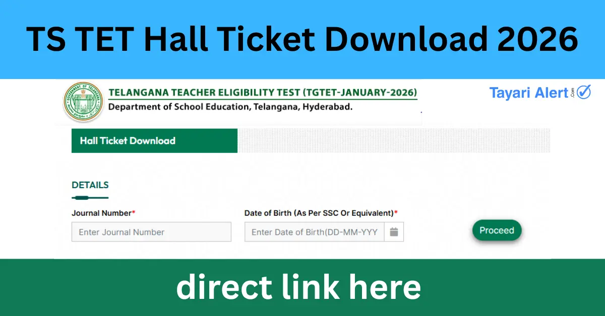 TS TET Hall Ticket Download 2026