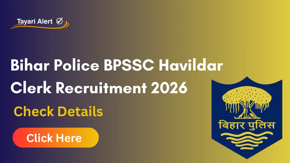 Bihar Police BPSSC Havildar Clerk Recruitment 2026