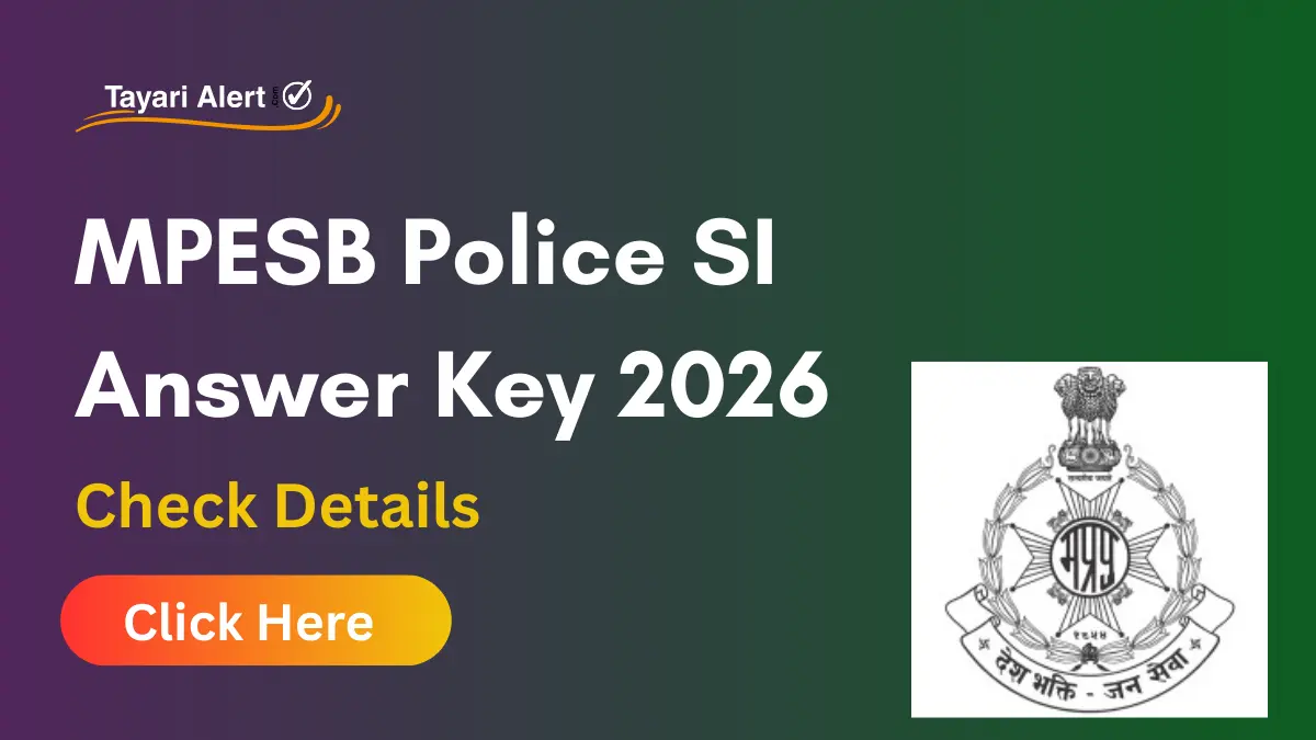 MPESB Police Answer Key 2026