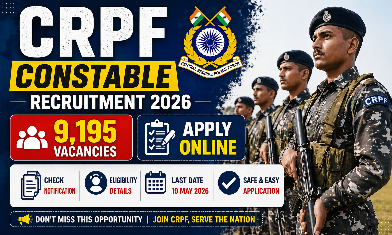 CRPF Constable Recruitment 2026