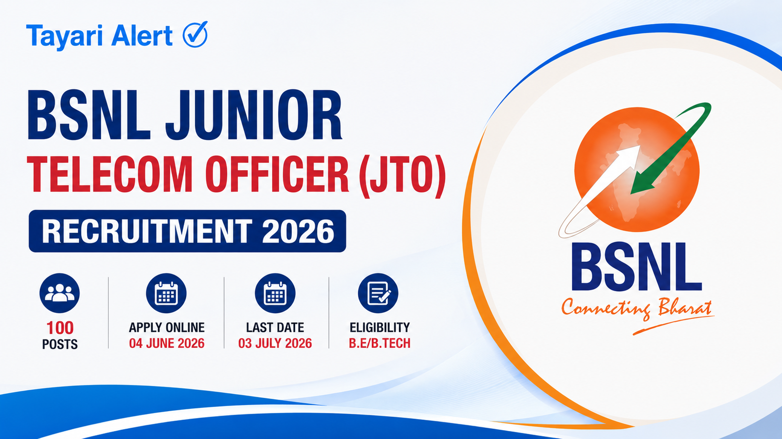 BSNL JTO Recruitment 2026